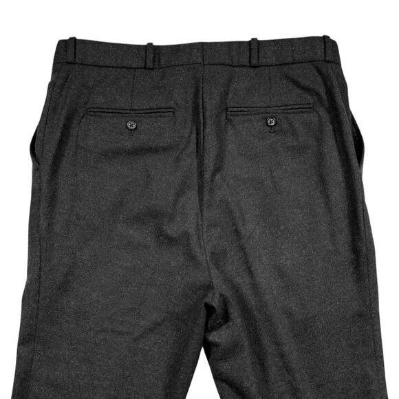 Polo Ralph Lauren Mens Dress Pants 35x30 Gray Flannel Wool Stretch Flat Front - Picture 5 of 6